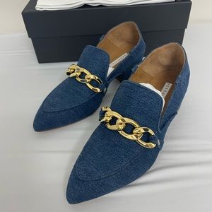 Veronica Beard Jaxon Chambray Step On Mule - NEW NEVER WORN